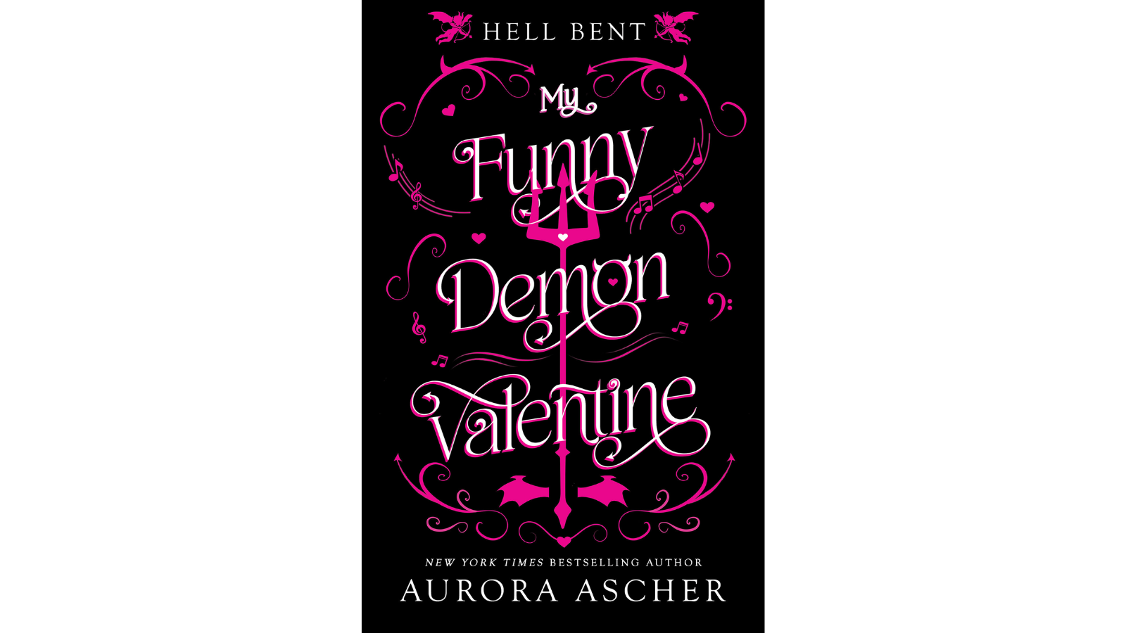 Cover of My Funny Demon Valentine by Aurora Ascher, a paranormal romance featuring demons, jazz clubs, curses, and supernatural romance.