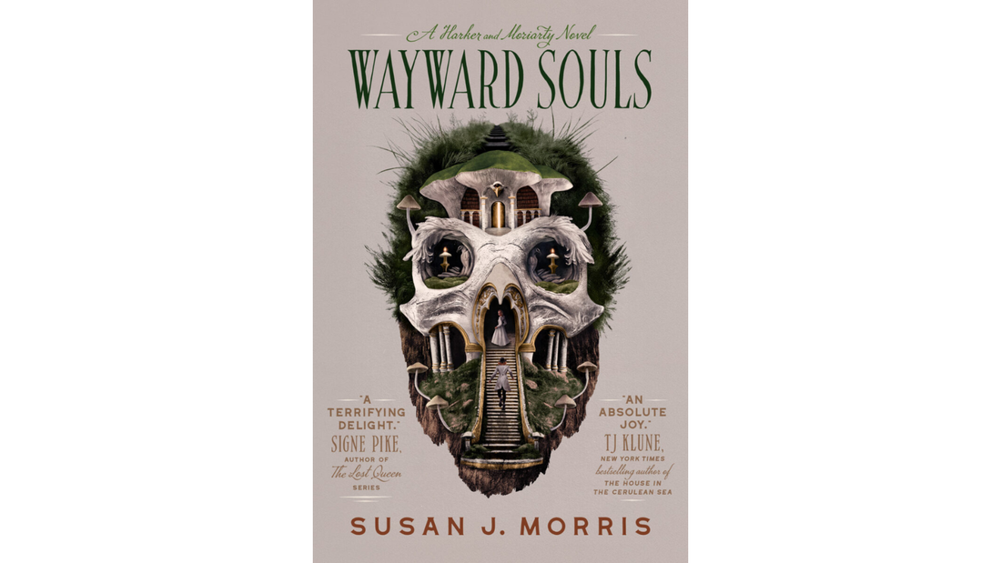 Cover of Wayward Souls by Susan J. Morris, the second novel in the Harker & Moriarty series featuring monster hunters, gothic mystery, Dracula lore, and Sherlock Holmes mythology.