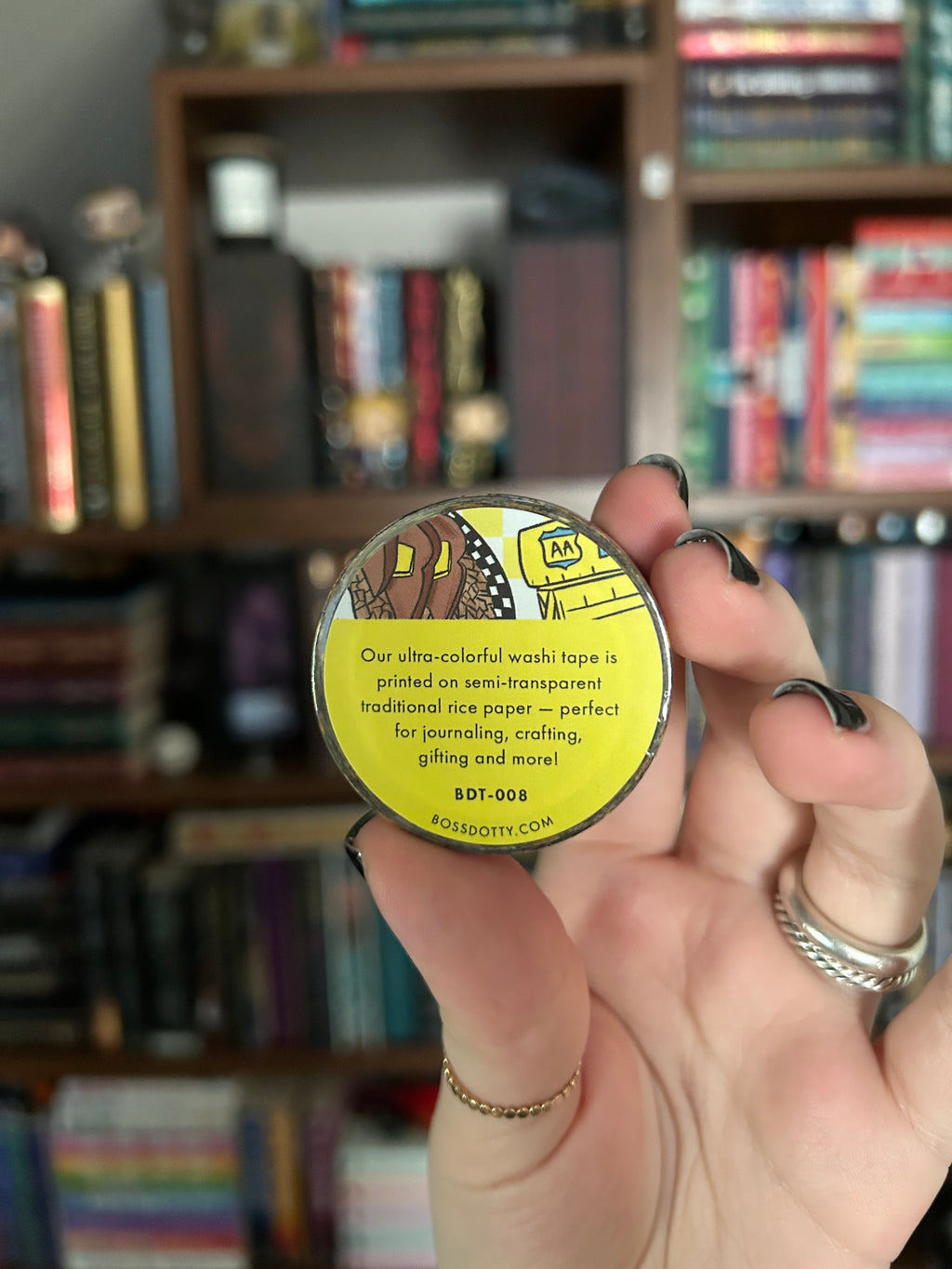 Breakfast-themed decorative washi tape featuring illustrated pancakes, eggs, butter, burgers, coffee, and other diner-inspired foods.