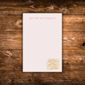 Butter-themed tear-away notepad featuring stacked butter sticks and the phrase "Butter Not Forget!"